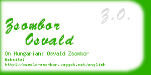 zsombor osvald business card